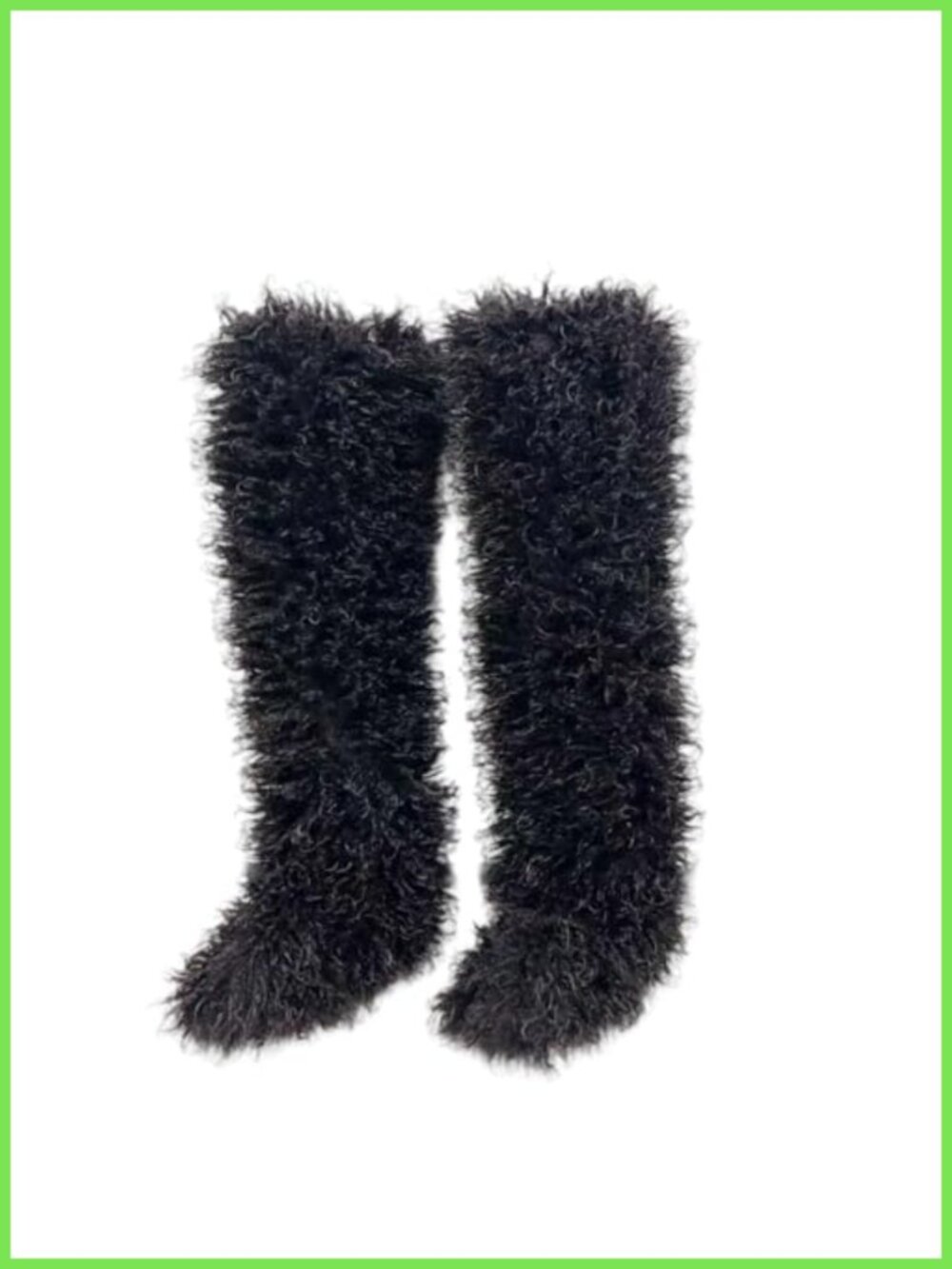 Faux Fur Thigh High Over The Knee Flat Boots Women Winter Snow
